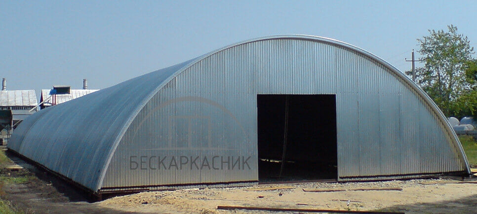 Бескаркасные ангары арочного типа  в Вологодской области